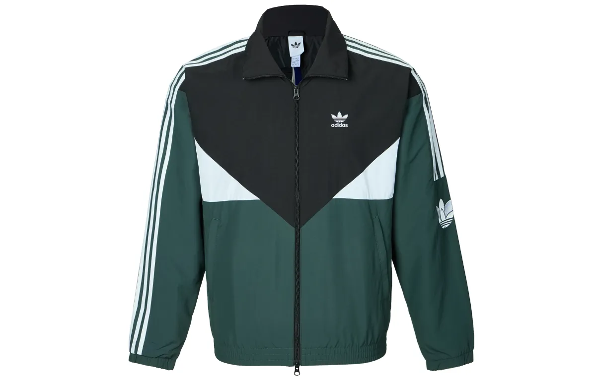 Adidas Originals Gender Neutral Jacket Unisex Black/Green/White