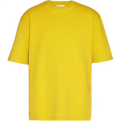 Bottega Veneta T Shirts Men's Yellow Crew Neck Moderate Straight Fit