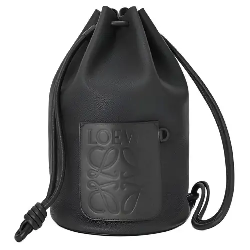 LOEWE Sailor Grain Calfskin Shoulder Bag Men's Black