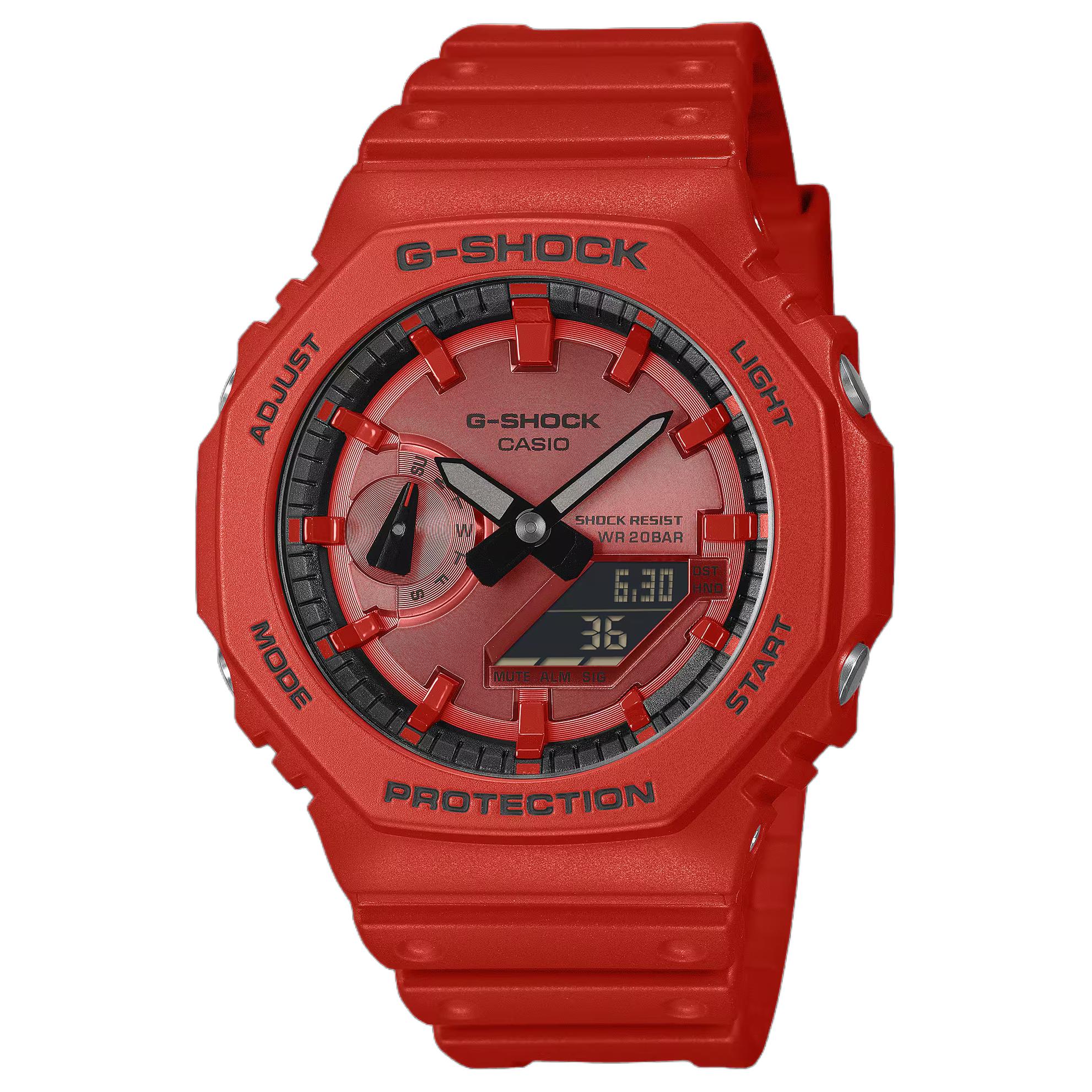 Мужские часы Casio 2100 серия (красные)
