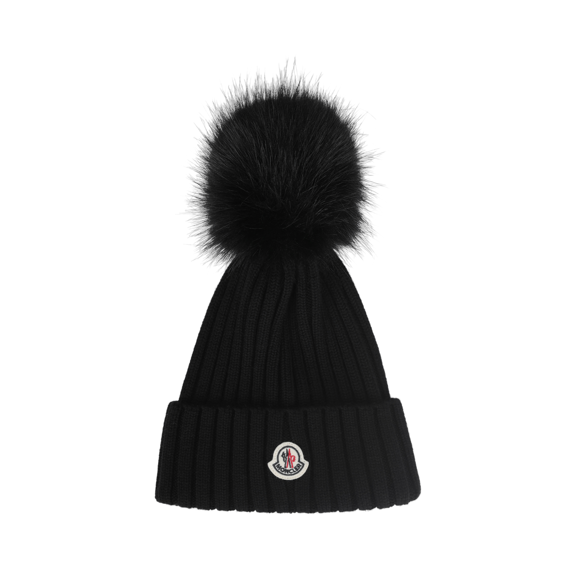 Женская шапка Moncler (черная)