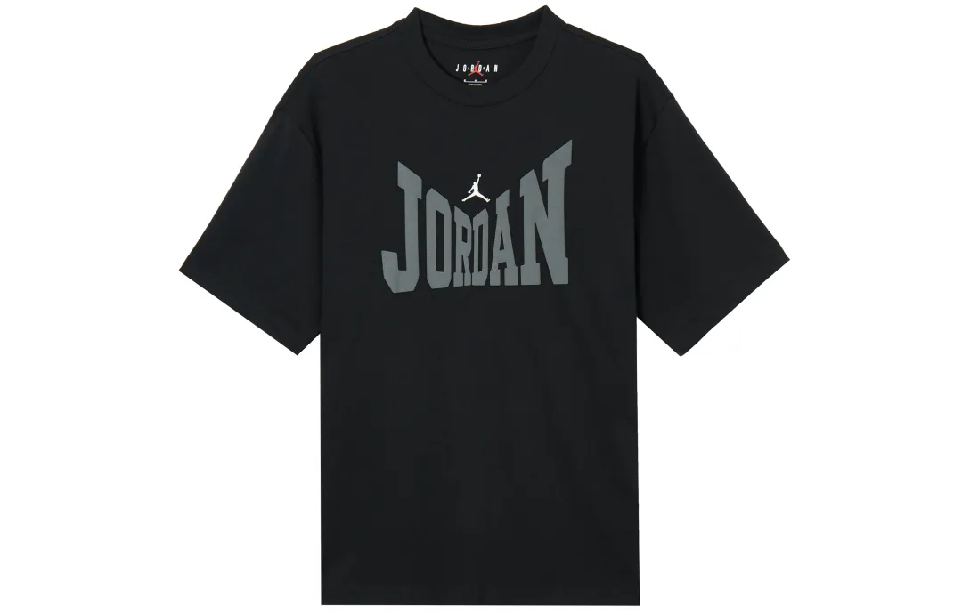 Jordan Brooklyn T Shirts Men's Black Crew Neck Moderate