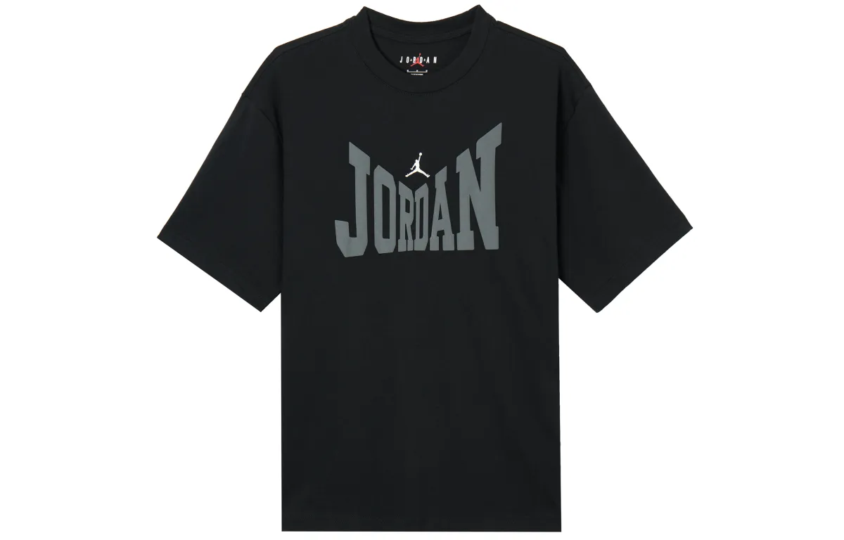 Jordan Brooklyn T-Shirts Men's Black Crew Neck Moderate