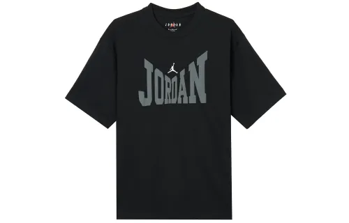 Jordan Brooklyn T Shirts Men's Black Crew Neck Moderate