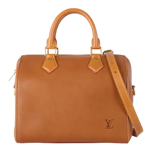 LOUIS VUITTON Speedy Leather Pillow Bag Handbag Women's Brown