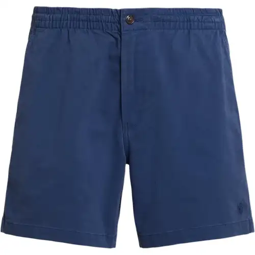 Polo Ralph Lauren Elastic pony, belt, classic navy shorts, 6 inch, with embroidery, print, with buttons, men's style