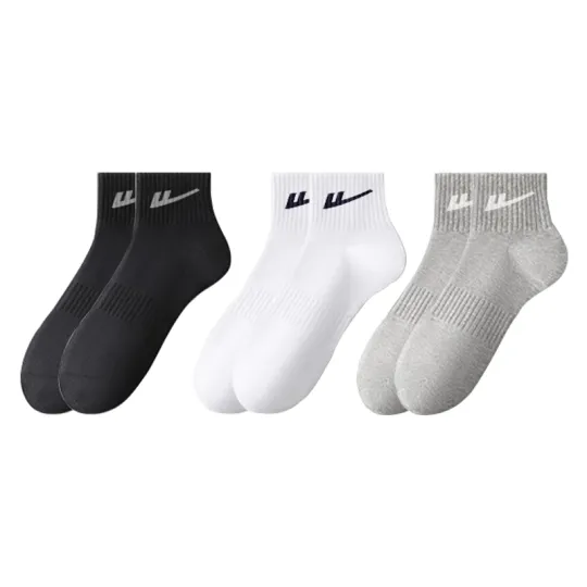 Warrior All Season Sports Socks Ankle Socks Moisture Wicking Cotton Socks Unisex 3 Pack