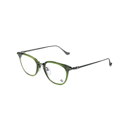 Chrome Hearts Irregular Shape Eyeglass Frames Unisex Green