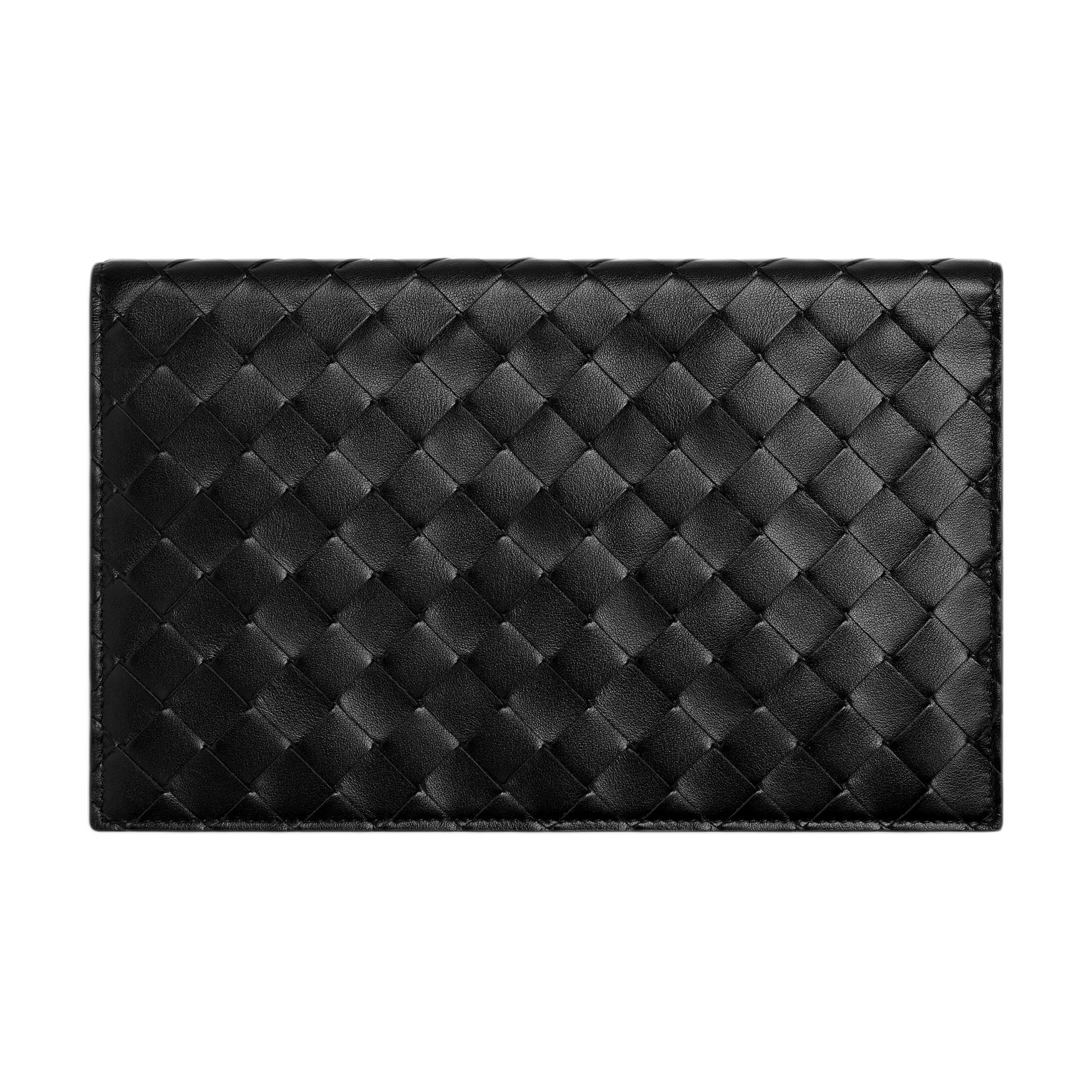 Мужской кошелек Bottega Bottega Veneta Intrecciato (черный)