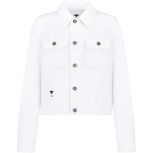 DIOR SS24 Denim Jacket Women's White