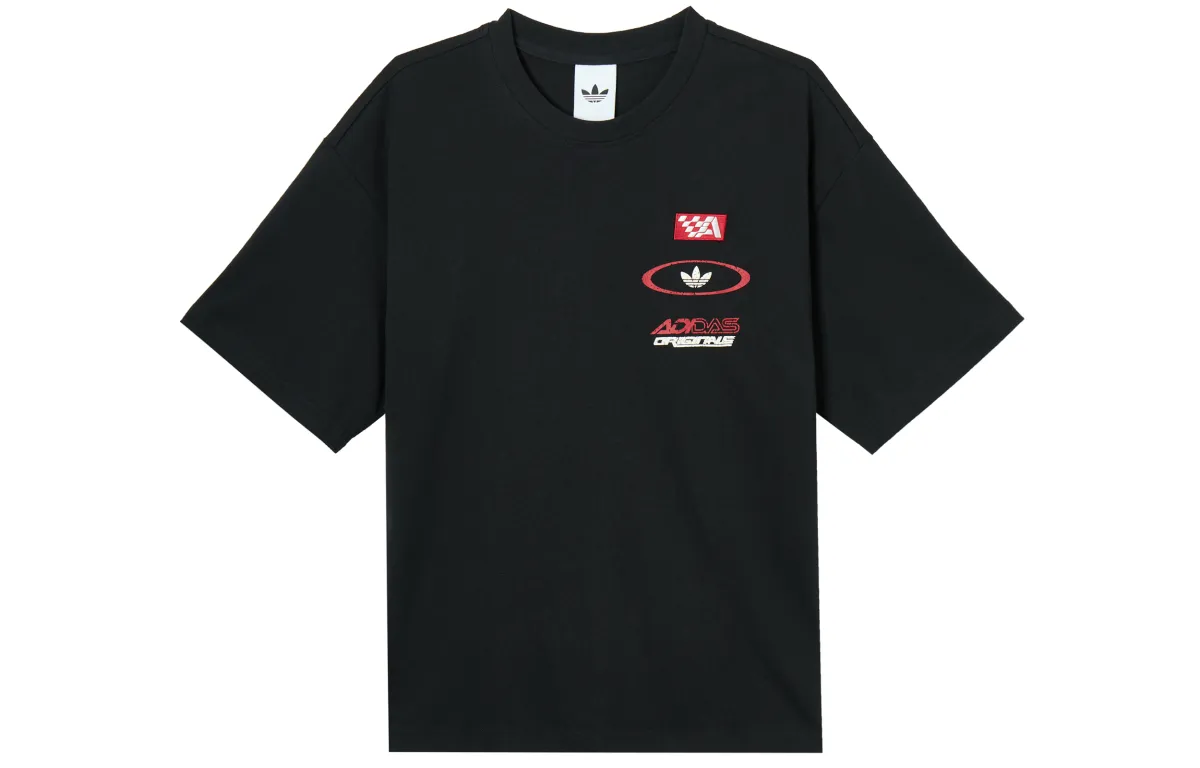 Adidas Originals T-Shirts Men's Black Crew Neck Moderate