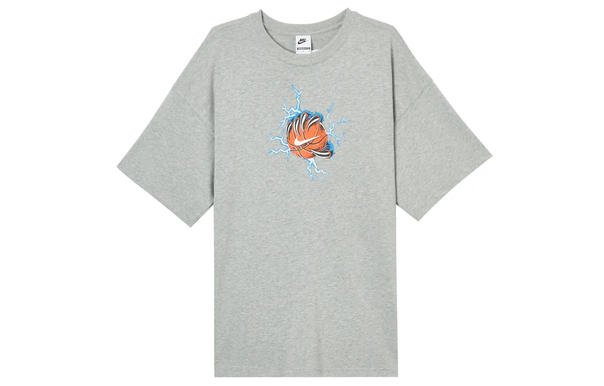 Nike T-Shirts Men's Toned Dark Gray Crew Neck Moderate