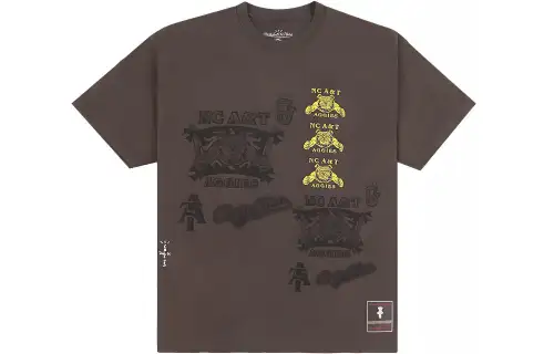 Travis Scott X Mitchell & Ness North Carolina A&T Aggies Seal T Shirt