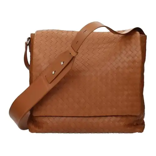 Bottega Veneta Leather Shoulder Bag, Crossbody Bag Medium Men's Brown