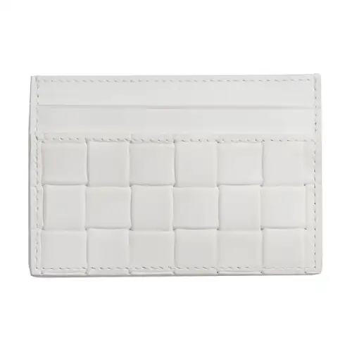 Bottega Veneta Calfskin Card Holder Men's White