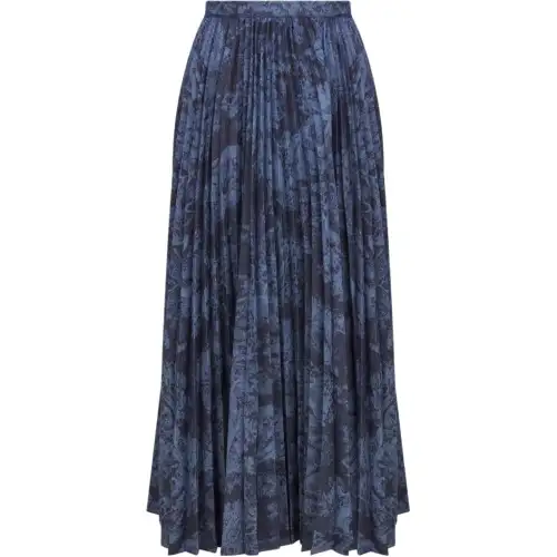 DIOR Casual Long Skirts Women's Navy Blue Moderate Long Other