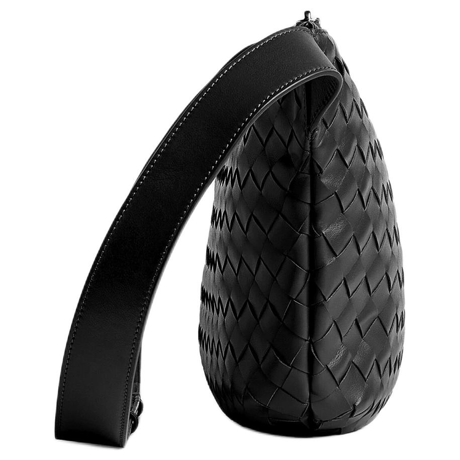 Мужская сумка Bottega Veneta Intrecciato (черная) — фото 2