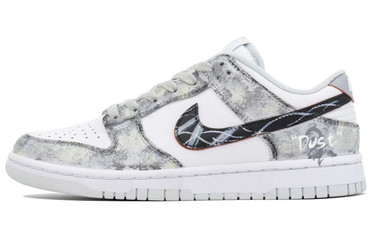 Nike Dunk Sand City Pass Abrasion Resistant Low top Skateboard Shoes Unisex Black White Gray