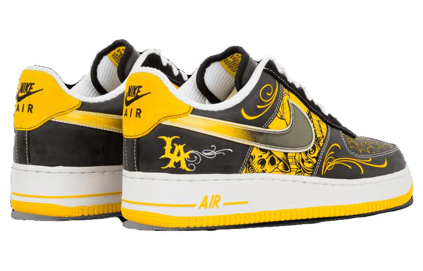 Мужские кеды Nike Air Force 1 Mr. Cartoon Livestrong (черно-желтый) — фото 3