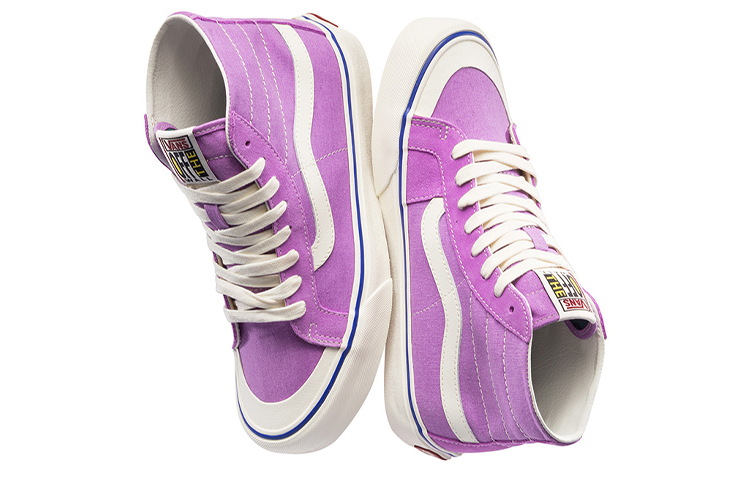 Кеды Vans SK8 (черно-белые) — Фиолетовый — фото 4