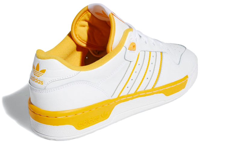 Мужские кеды adidas originals Rivalry Low (бело-желтые) — Белый / жёлтый — фото 4