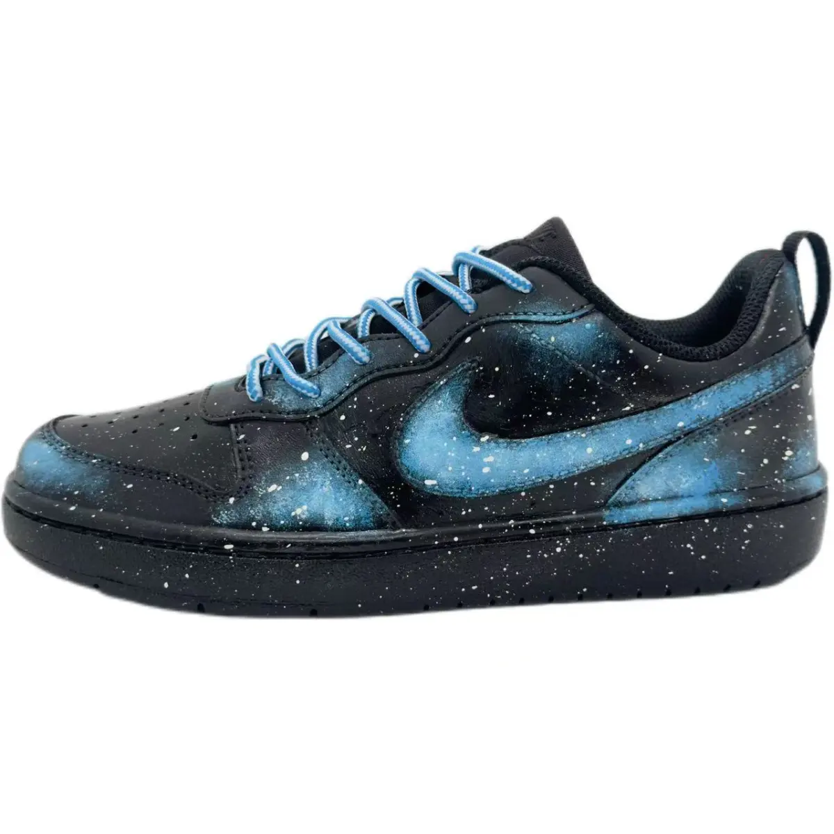 Nike Court Borough Black Warrior Coverage Cushioning Low top Skateboard Shoes Women's Black Blue