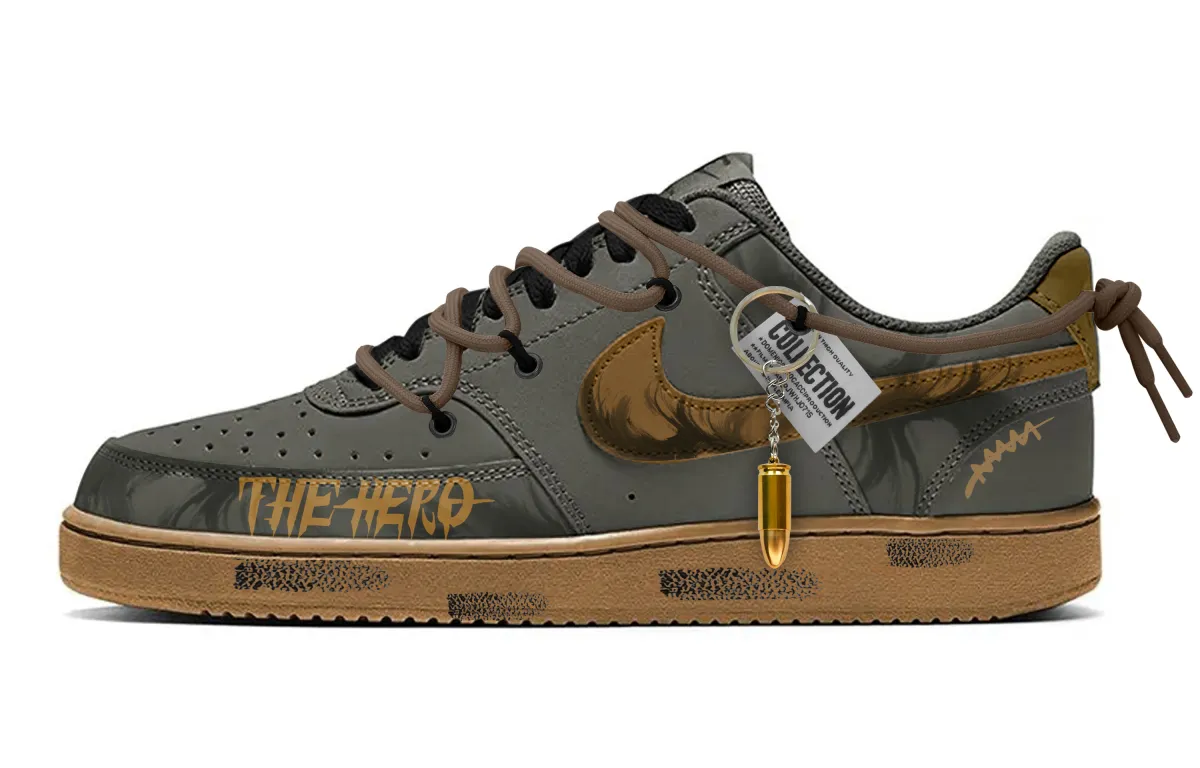 Nike Court Vision 1 Final Chapter Shell Abrasion Resistant Low top Skateboard Shoes Men's Jasper