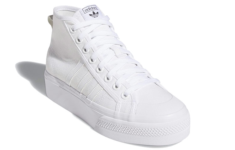 Женские кеды adidas originals NIZZA PLATFORM MID Platform Mid (белые) — Белый — фото 3
