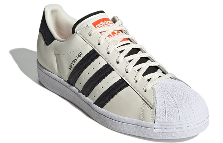 Мужские кеды adidas originals SUPERSTAR (белый / черный / оранжевый) — Белый / чёрный / оранжевый — фото 3