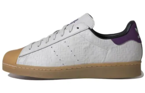 Adidas Originals SUPERSTAR Lollabr Leather Wear resistant And Lightweight Low top Skateboard Shoes Men's Gray Purple