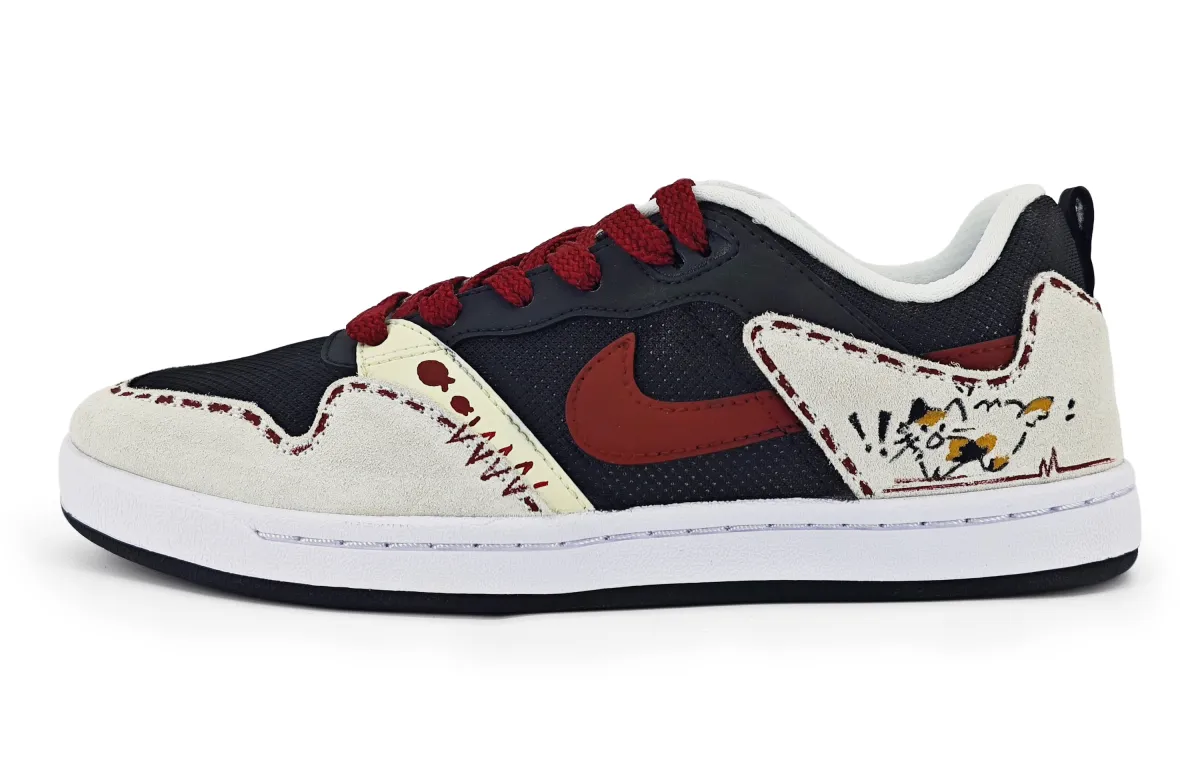 Nike SB Alleyoop Abrasion Resistant Low top Skateboard Shoes Women's Black Red