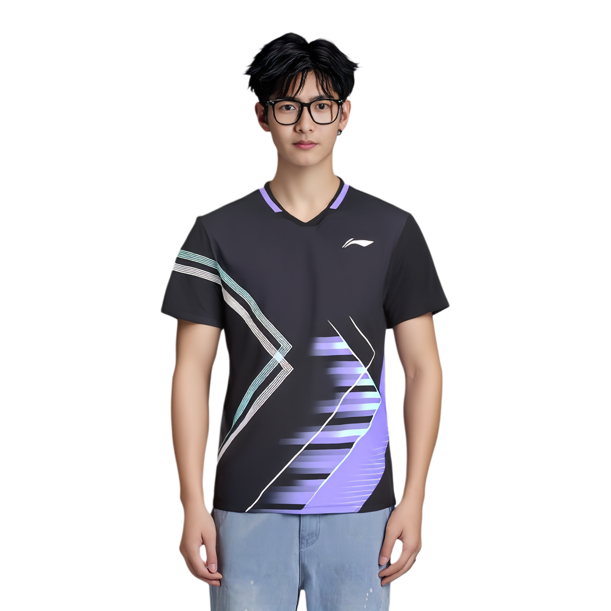 Li Ning Badminton Jersey Unisex Black