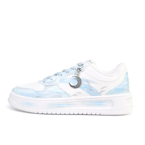 Anta Easy Slip Resistant Cushioning Lightweight Low top Skateboard Shoes Unisex Blue White