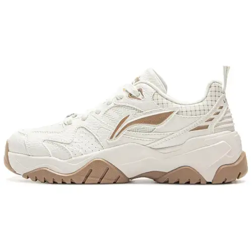Li Ning Tianji 3 Slip Resistant Cushioning Abrasion Resistant Lightweight Low top Skateboard Shoes Women's White Gray