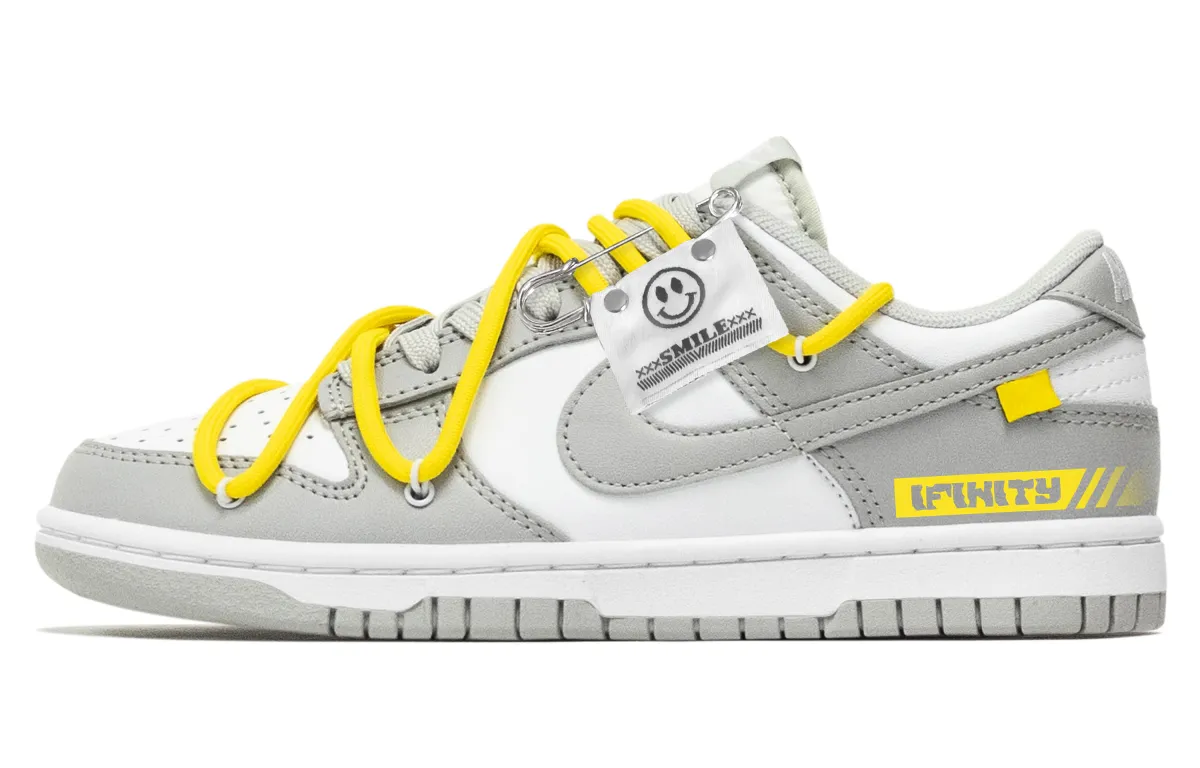 Nike Dunk Smoke Alarm Abrasion Resistant Low top Skateboard Shoes Unisex Gray