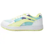 Li Ning Coverage Slip Resistant And Abrasion Resistant Low top Skateboard Shoes Women's Yellow Green