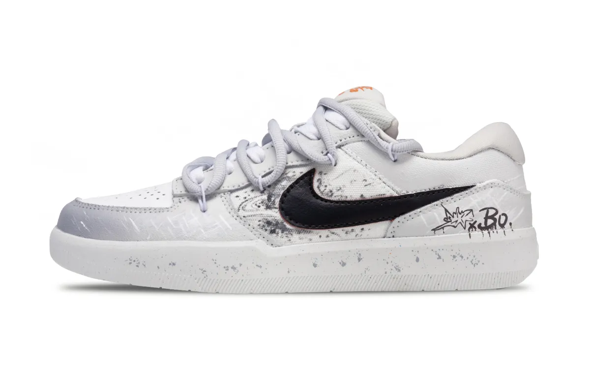 Nike SB Force 58 Smoky Condensed Purple Gray Abrasion Resistant Low top Skateboard Shoes Unisex