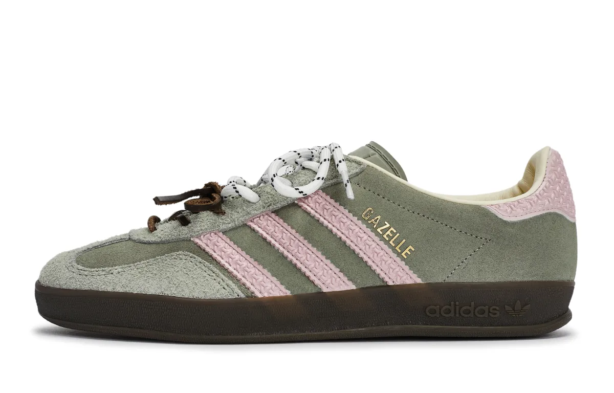 Adidas Originals GAZELLE INDOOR Skateboard Shoes Unisex Low Top Gray/Pink