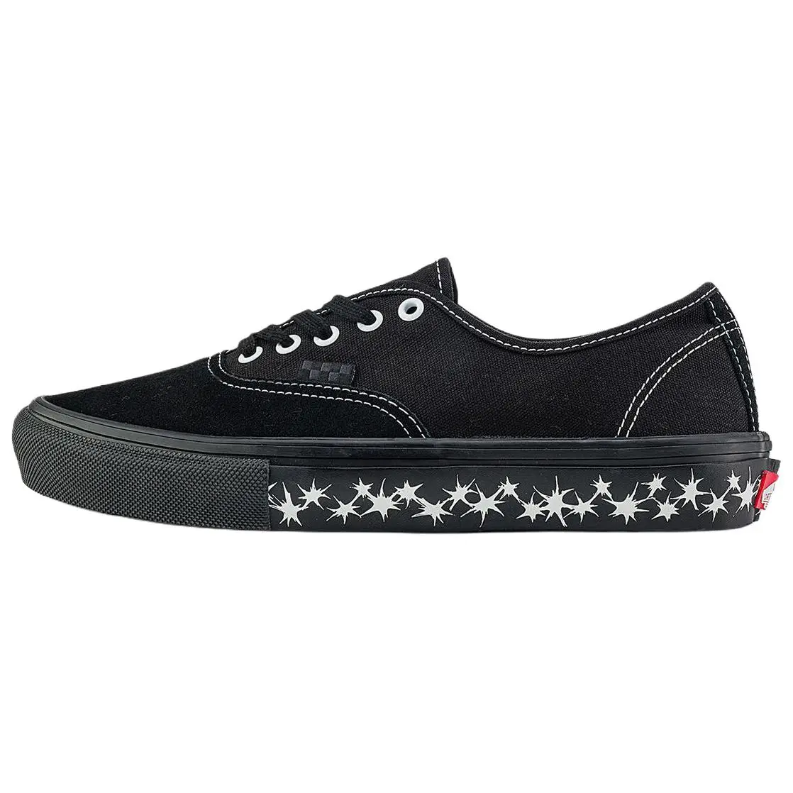 Vans Skate Authentic Abrasion Resistant Low top Skateboard Shoes Unisex Black White