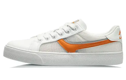 Li Ning Low top Skateboard Shoes Women's White Orange