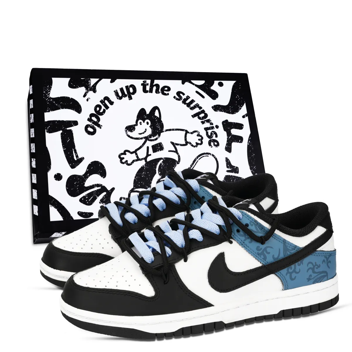 Nike Dunk Panda, Yutian Zhizhou Leather Abrasion Resistant Abrasion Resistant Low top Skateboard Shoes Unisex