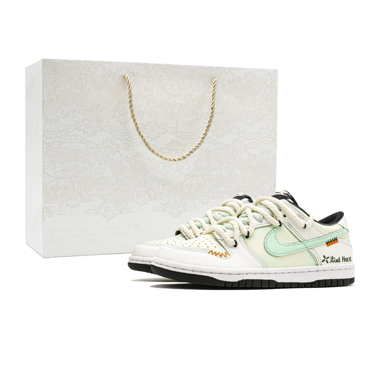 Nike Dunk Mint Ice Shoes Cushioning Abrasion Resistant Cushioning, Wear Resistant Low top Skateboard Shoes Unisex