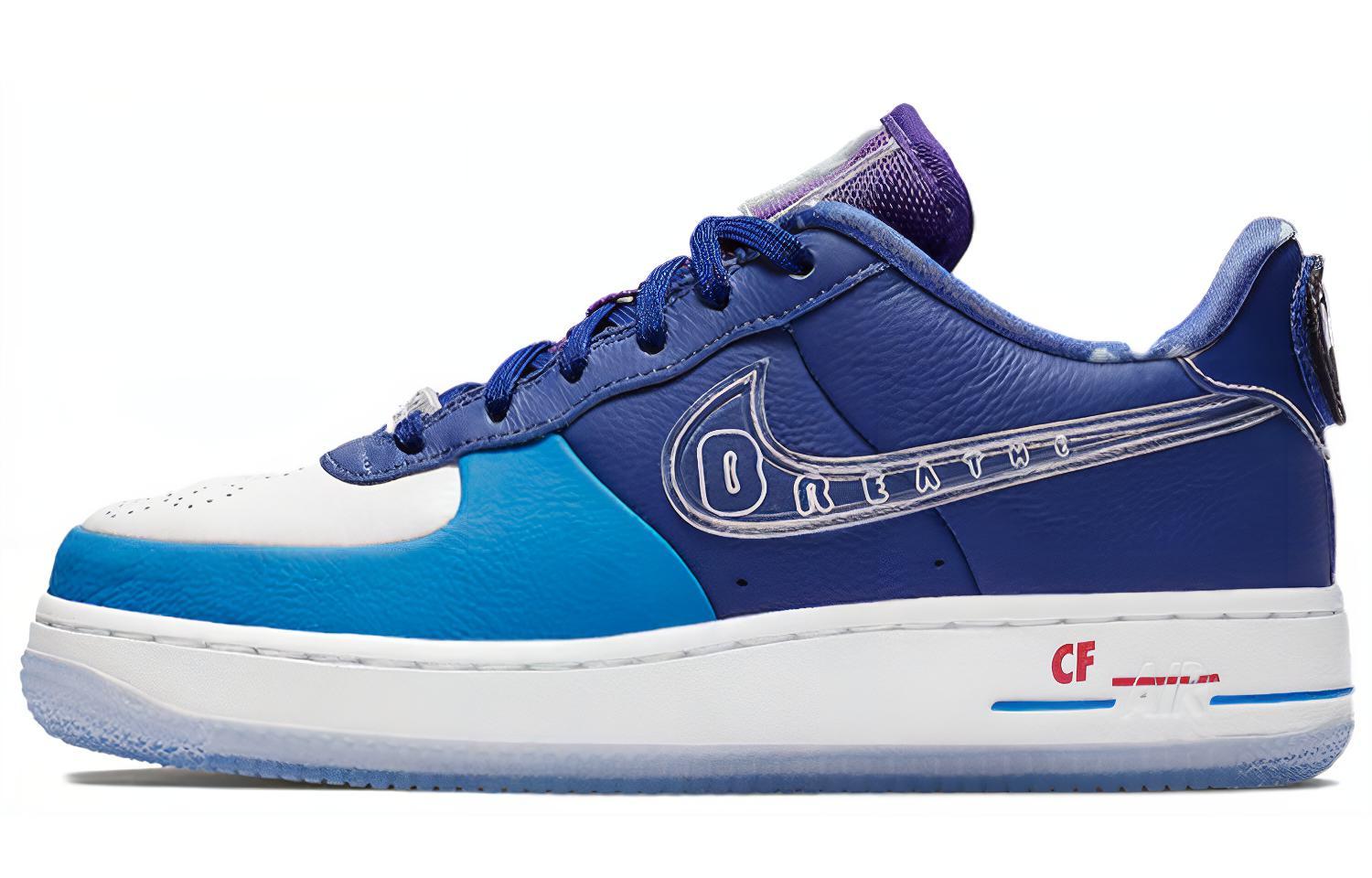 Женские кроссовки Nike Air Force 1 (синий / белый / фиолетовый) — фото 1