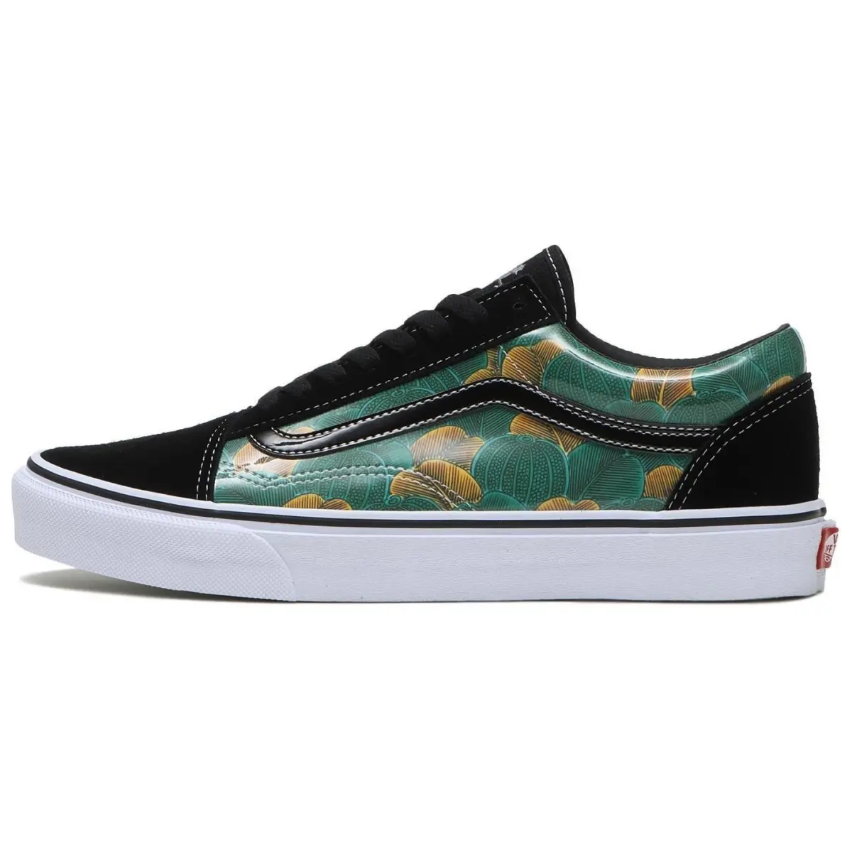 Vans x Kukutani Old Skool Low-top Skateboard Shoes Men's Green Black Brown