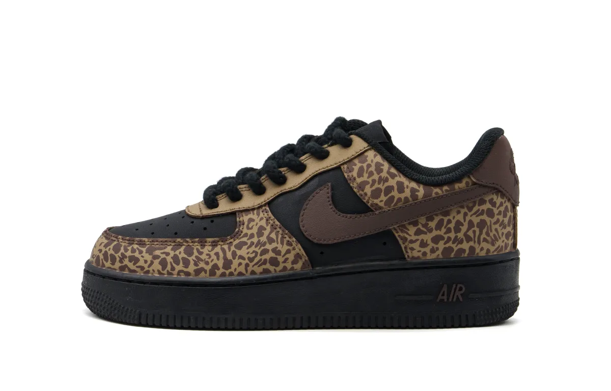 Nike Air Force 1 Abrasion Resistant Abrasion Resistant Low top Skateboard Shoes Unisex Brown
