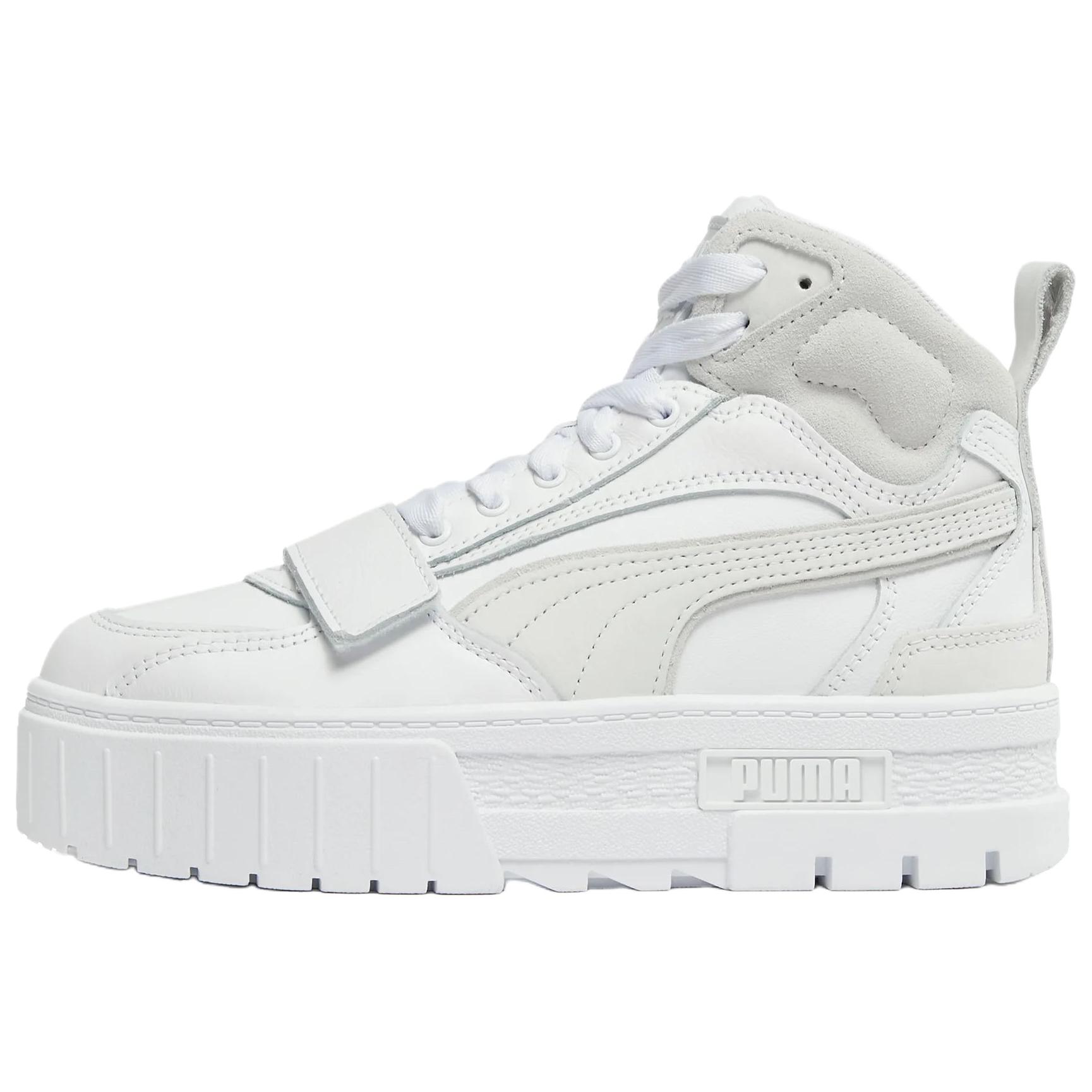 PUMA Mayze Abrasion Resistant High top Skateboard Shoes Women's White