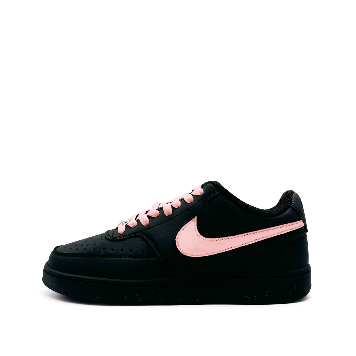 Nike Court Vision Abrasion Resistant Abrasion Resistant Low top Skateboard Shoes Unisex Black Pink