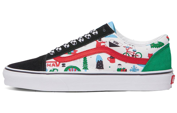 Andy Rementer x Vans Old Skool Customs Canvas Cushioning Abrasion Resistant Lightweight Low top Skateboard Shoes Unisex