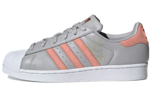 Adidas Originals Superstar Abrasion Resistant Low top Skateboard Shoes Women's Gray White