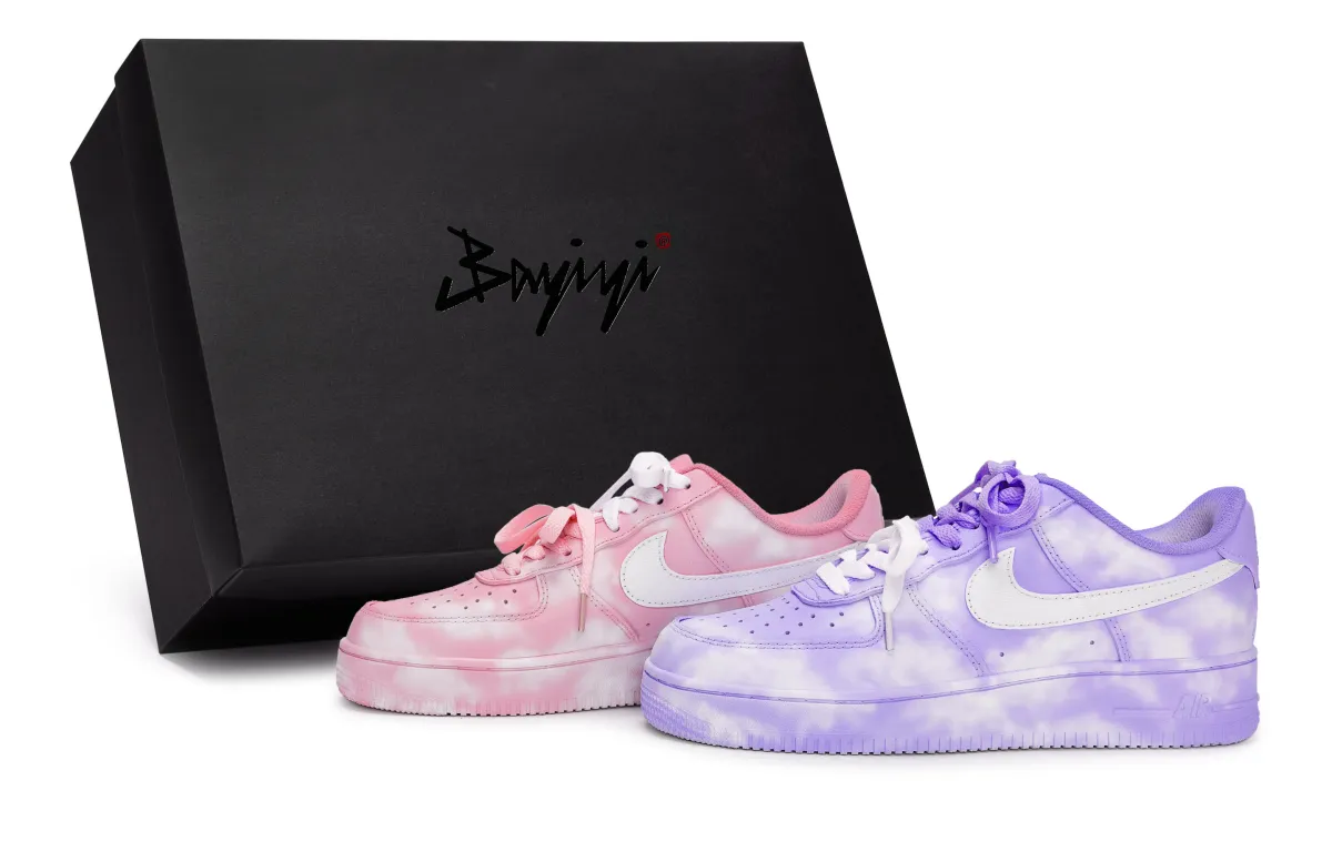 Nike Air Force 1 Low top Skateboard Shoes Unisex White Purple Pink